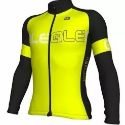 ALE Alé Langærmet Jersey Solid Block Vinter Herre - Gul/Sort