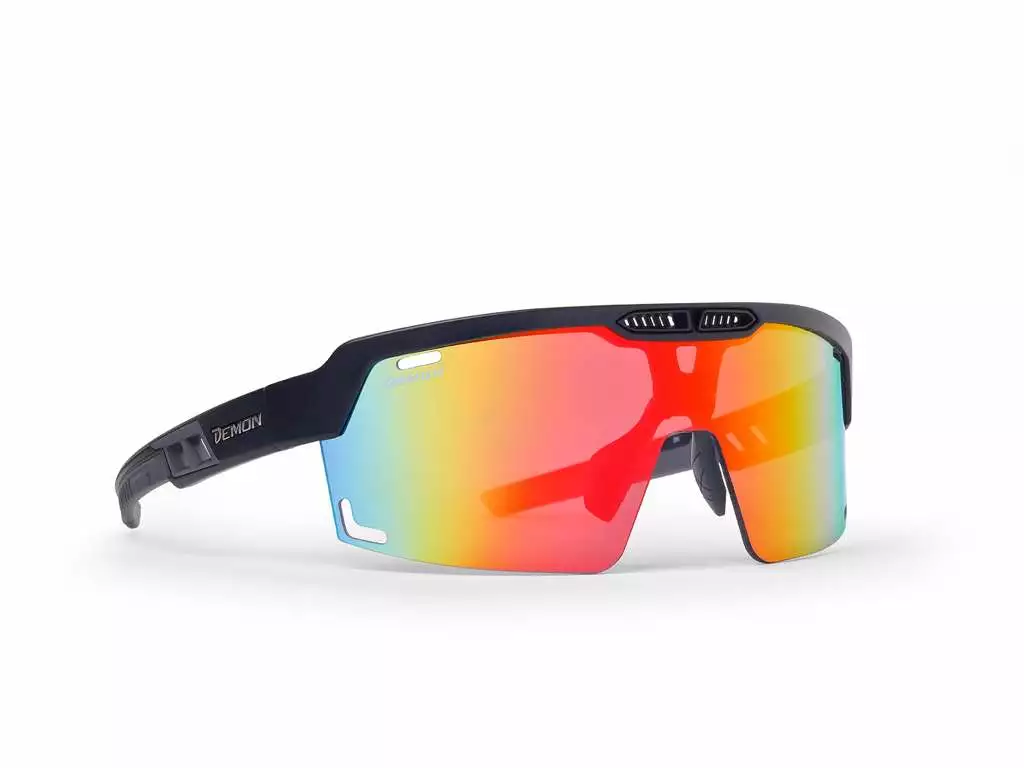 Demon Occhiali Demon Speed Vent Cykelbrille - Med Kategori 3 Linser - Mat Sort/Grå