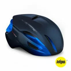 MET Manta Mips - Aero Cykelhjelm - Blue Metallic/Mat - Str. 52-56 Cm