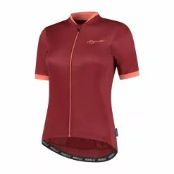 Rogelli Essential - Cykelbluse - Dame - Korte ærmer - Race Fit - Bordeaux/Coral - Str. 2XL