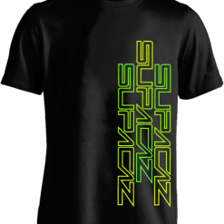 Supacaz T-shirt STR8 UP - Sort/Gul/Grøn