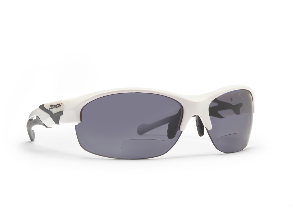Demon Occhiali Demon Tour - Cykel- Og Løbebrille - Med +1.50 Læsefelt - Smoke Linse - Hvid 3 Demon Occhiali Demon Tour - Cykel- Og Løbebrille - Med +1.50 Læsefelt - Smoke Linse - Hvid