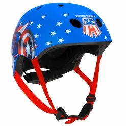 Seven - Avengers Captain America - Cykelhjelm - Blå - Str. 54-58 Cm