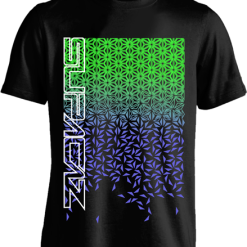 Supacaz T-shirt Star Fade - Sort/Grøn/Lilla