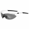 Tifosi Slip Cykelbrille - 3 Linser Smoke/Clear/AC Rød - Hvid/Sort