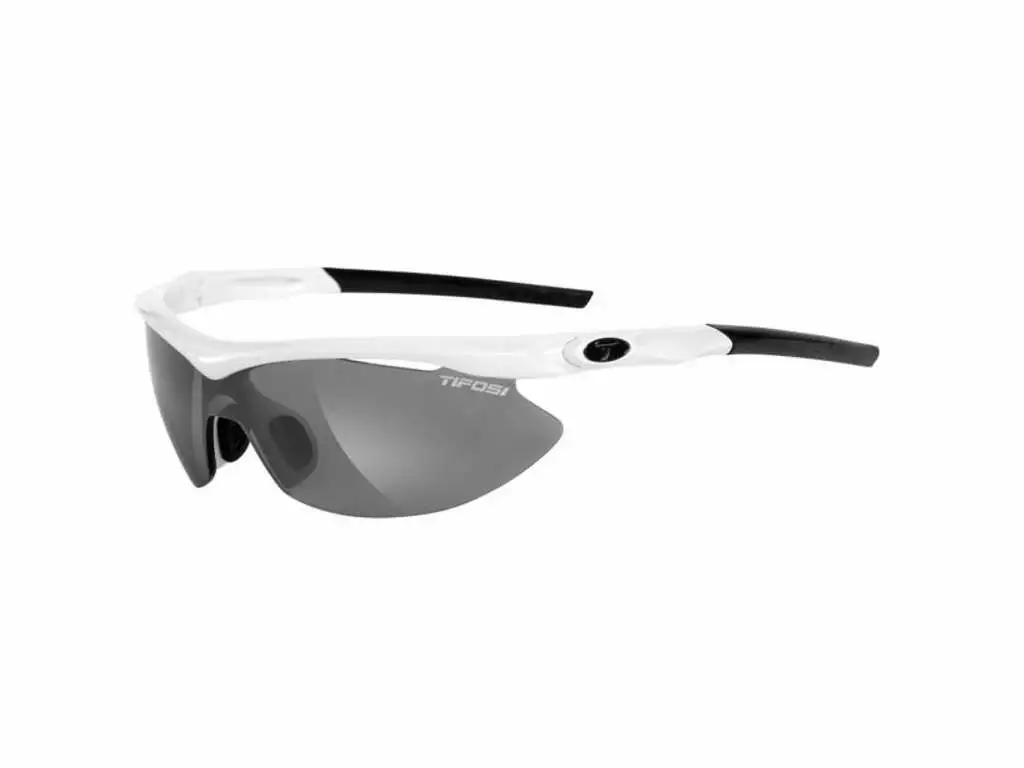 Tifosi Slip Cykelbrille - 3 Linser Smoke/Clear/AC Rød - Hvid/Sort 3 Tifosi Slip Cykelbrille - 3 Linser Smoke/Clear/AC Rød - Hvid/Sort