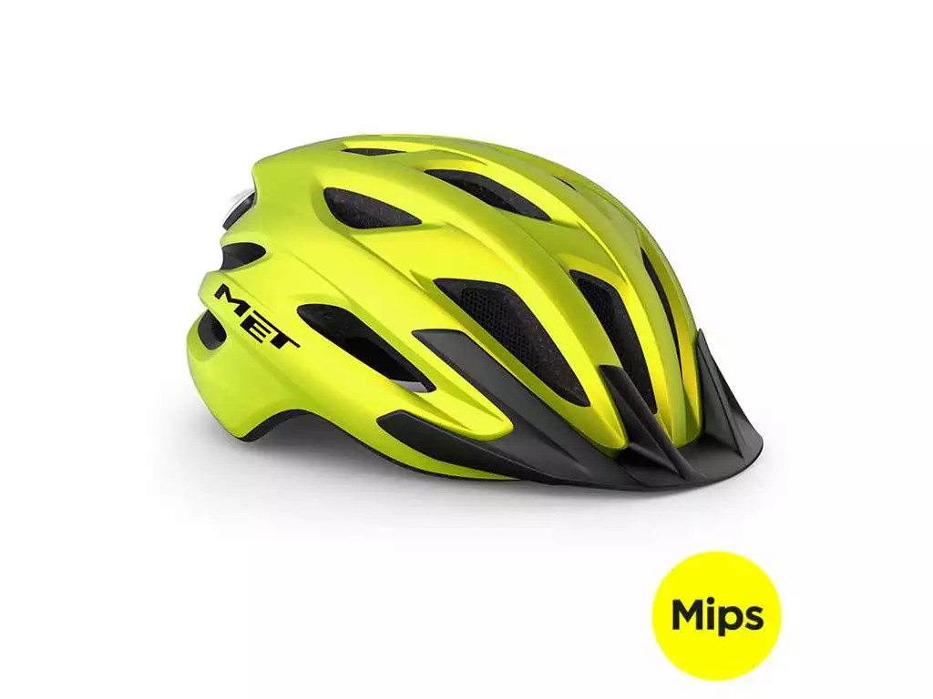 MET Crossover MIPS - Cykelhjelm - Mat Lime Gul - Str. 52-59 Cm 3 MET Crossover MIPS - Cykelhjelm - Mat Lime Gul - Str. 52-59 Cm
