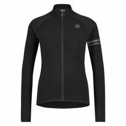 AGU Cykeltrøje - Essential Thermo Jersey - L/Æ - Dame - Sort - Str. XS