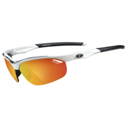 Tifosi Veloce Hvid/sort Cykelbrille Med Rød/rød/klar Linser