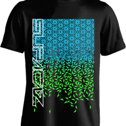 Supacaz T-shirt Star Fade - Sort/Turkis/Grøn